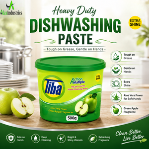 Potente Pasta Limpiadora de Platos Green Apple 500g, Limpiador de Grasa de Alta Resistencia con Aloe Vera para Utensilios de Cocina |   Cuidado de la Vajilla - Product Image 5