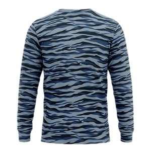 T-shirt à col rond à manches longues en polyester et coton, imprimé par sublimation thermique, motif floral en toile épaisse pour l'été - Product Image 2