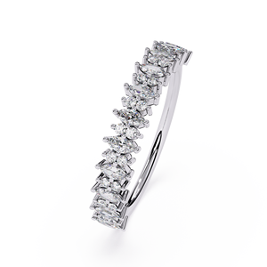 Anillo de Diamantes de Corte Marquesa en Oro Blanco para Mujer, Certificado GIA, Color D Natural, Estilo Clásico de Compromiso - Product Image 2