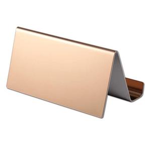 Porta Tarjetas de Visita de Acero Inoxidable Color Oro Rosa, Soporte de Exhibición de Tarjetas de Presentación de Escritorio, Elegante Organizador de Escritorio para Oficina - Product Image 1