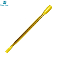 Instruments de salon de beauté de qualité supérieure, fournisseur fiable, outils professionnels pour pousse-cuticules en acier inoxydable plaqué or