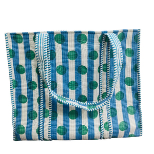 Indian 100% Cotton Quilted Bohemian Vintage Fashion Eco-Friendly Shopping & Travel Quilt - Product Image 1