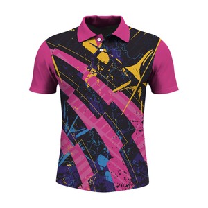 T-shirts pour hommes ELIXE SPORTS, coupe décontractée, respirants, séchage rapide, col rond, imprimé numérique uni, polyester/coton, grandes tailles - Product Image 4