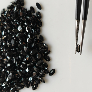 สปิเนลสีดำธรรมชาติ 5x3 มม. รูปทรงวงรี คุณภาพดีที่สุด พลอยหลวม เรดเมาน์เทน เจมส์ สำหรับทำเครื่องประดับ - Product Image 3