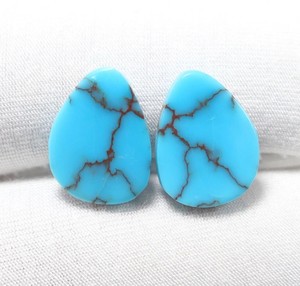 Turquesa Natural Sleeping Beauty Arizona de 2 mm, Par a Juego, Corte Elegante, Gema Suelta en Cabujón para Joyería - Product Image 3