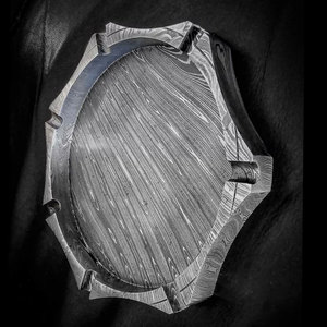 Custom Handmade Damascus Ashtray Heavy Duty Steel Smoking Ashtray with Artistic Pattern Luxury <b>Tabletop</b> Decor Gift Item - Product Image 6