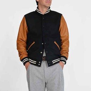 Veste universitaire de qualité supérieure avec logo brodé personnalisé, veste bomber de baseball pour hommes, nouvelle taille plus, prix avantageux - Product Image 2