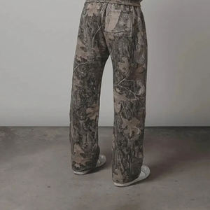 Custom Real <b>Tree</b> Camo Cargo Pants Men Streetwear 100% Cotton Distressed Heavy <b>Weight</b> Printing Oversized Trousers - Product Image 3