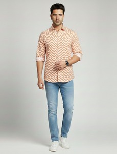 Camisa Formal para Hombre 100% Algodón, Estampado a Mano, Rayas, Transpirable, Ecológica, Manga Corta, Precio al por Mayor - Product Image 6