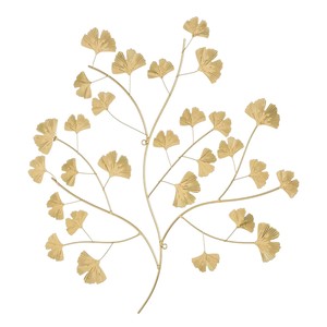 Modern 3D Iron Golden <b>Leaf</b> Wall Hanging Metal Sculpture For Home Decor Metal Wall <b>Art</b> For Bedroom Interior Decor - Product Image 1