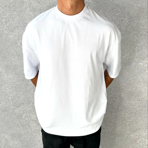 T-shirts en coton de qualité supérieure 240 g/m² pour hommes, design streetwear oversize, tissu jersey uni vierge du fabricant - Product Image 5