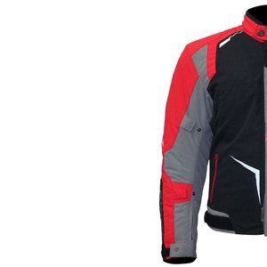 Men's Full Sleeve Color Blocked <b>Motorcycle</b> <b>Jacket</b> Windproof All Seasons Racing Wear Black Red Gray - Product Image 5