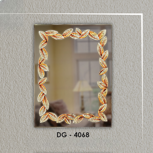This designer <b>mirror</b> is a striking piece of home decor, designed to blend natural motifs with contemporary elegance - Product Image 5