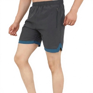 Shorts de course respirants pour hommes avec poches zippées, taille élastique, séchage rapide, style décontracté en maille - Product Image 2