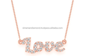 สร้อยคอทองคำแท้ 10K แบบสั่งทำพิเศษ พร้อมจี้เพชรเพาะเลี้ยงในห้องปฏิบัติการ ดีไซน์ตัวอักษรแบบ Cursive สื่อความรักโรแมนติก  ของขวัญสุดพิเศษ - Product Image 6