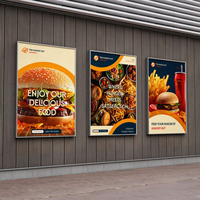 Impression de menus personnalisés en couleur sur autocollants, PP et film rétroéclairé pour cafés, restaurants et bars, directement de l'usine