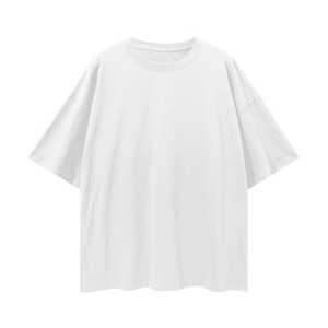 Camiseta Básica de Algodón de Lujo, Corte Holgado con Hombros Caídos, Personalizable con Logotipo, Marca Privada - Product Image 3