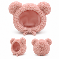 Chapeau en peluche mignon avec oreilles d'ours pour animaux de compagnie, bandeau réglable doux pour chat et chiot, chapeau chaud pour petits animaux, cosplay, plusieurs couleurs, logo personnalisé, OEM