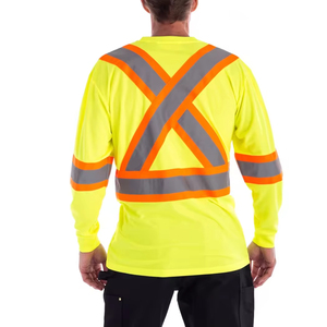 Camisetas de Trabajo Personalizadas al por Mayor para Hombre, Cuello Redondo, 100% Algodón, Corte Regular, Manga Larga, Secado Rápido, Transpirables, Anti-Pilling - Product Image 5