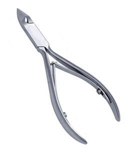 Pince à cuticules professionnelle noire avec ressort spiralé doré, lame tranchante en acier inoxydable, emballage en vrac, ouverture large, outil pour les ongles - Product Image 1