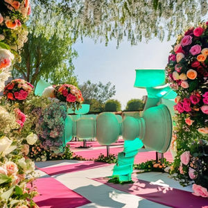 Flor Individual de 30, 40, 50, 60 cm de Altura, Flor Grande y Transparente en Cilindro de 10, 20, 25, 30 cm de Diámetro, Florero Alto para Decoración de Bodas - Product Image 2