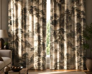 Luxury Chinese Landscape Painting <b>Curtain</b> Velvet Or Blackout Art Nouveau <b>Window</b> Panel Premium Printed Drapes for Living Room Use - Product Image 1