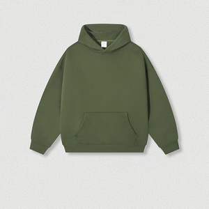 Custom Men's Heavy Weight Hip Hop Solid Color Oversize Fashion Hoodies Loose Fit Thick Heavy <b>Plain</b> Design Premium <b>Hoodie</b> 2026 - Product Image 1