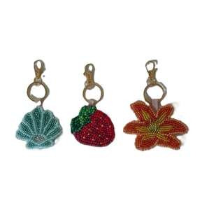 Trendy Cartoon Woven Seed Beads Embroidery Coin Holder Keychain Handmade Color Changing Gift - Product Image 3