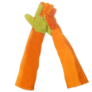 Premium Quality <b>Long</b> Sleeve Cowhide Split Leather Safety <b>Gloves</b> Fireproof Heat Retardant for Welding Industrial Hand Protection - Product Image 6