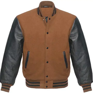 Vestes de baseball universitaires pour hommes en molleton brossé de haute qualité avec logo personnalisé, uniformes d'équipe d'hiver, vente en gros, vestes universitaires vierges et unies - Product Image 1