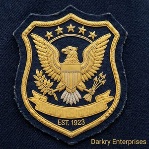 Écusson ancre nautique fait main en fil de bullion, bleu marine, en feutre de laine, pour blazers, casquettes, uniformes, vente en gros, broderie personnalisée - Product Image 6