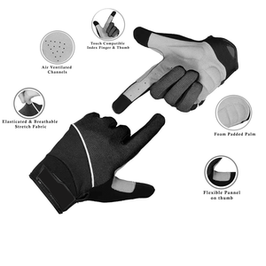 Gants de cyclisme de course personnalisés OEM/ODM 2026 de haute qualité, à doigts complets, imperméables, antidérapants, pour VTT, cross-country, motocross, gym - Product Image 3