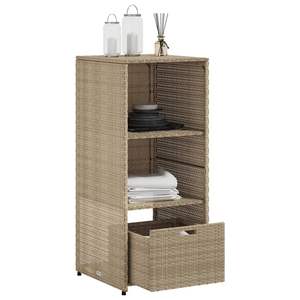 Armoire de rangement pour patio en rotin beige 19.7 "x 21.7" x 45.3" - Product Image 5