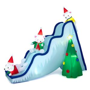 9 Feet Inflatable Polar Bear Slide Scene Outdoor Holiday Yard Decoration for Christmas Festive Christmas Ornament - Product Image 2