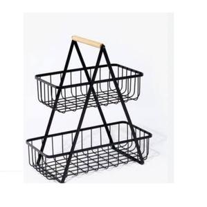 Panier à œufs en métal noir thermolaqué, style vintage campagnard, pour la collecte et le rangement, vente en gros Inde - Product Image 2