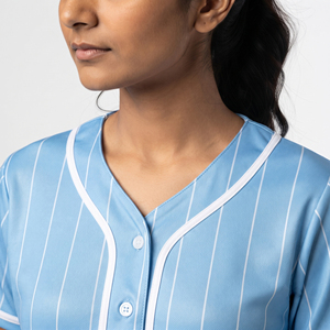 Custom Women's Baseball Jersey Breathable Women's Baseball Jersey Sublimation Printed Women's Button Up Baseball Jersey - Product Image 4