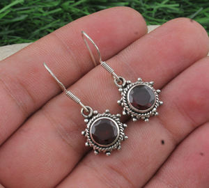 Natural <b>Red</b> Garnet Drop <b>Earrings</b> 925 Sterling Silver January Birthstone Jewelry Pear Cut Mozambique Garnet Luxury Party - Product Image 3