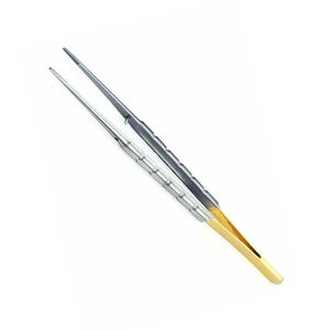 Micro Castroviejo Tying Forceps Half Gold Dental Surgical for Minor Surgery Eye Procedures Metal Steel By <b>Blush</b> Surgical - Product Image 6