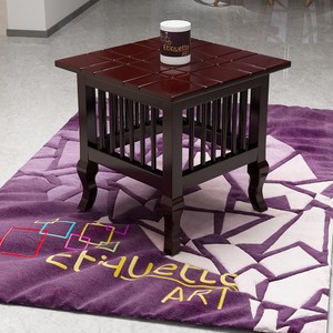 Tabouret en bois de manguier artisanal, brun foncé, pieds sculptés, vente en gros Moradabad - Product Image 4