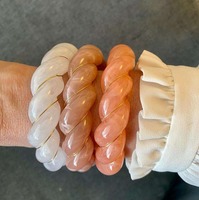 Ensemble de bracelets en résine faits à la main, coupe princesse, bijoux multicolores tendance pour femmes et filles