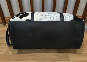 Sac de voyage pliable en cuir véritable de vache avec poils, léger et durable, capacité 20-35L, modèle LHODB-0012 - Product Image 2