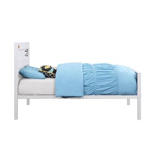 Letto matrimoniale in metallo bianco con piattaforma completa - Product Image 4