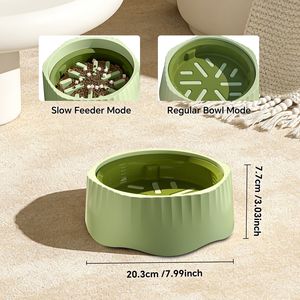 Ciotola per Animali Domestici a Doppio Uso Verde con Funzione Lick Mat per Alimentazione Veloce/Lenta, Commutabile Liberamente per Adattarsi a Diverse Abitudini Alimentari, Transfrontaliero - Product Image 6