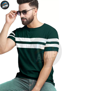 Vente directe usine – T-shirts homme en polyester/coton, coupe classique, col personnalisé, couleur au choix, manches courtes, respirants, en toile, avec bordure contrastante - Product Image 5