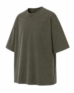 T-shirt en coton ample et décontracté pour homme, col rond, manches courtes, coupe ample, couleur unie, longueur normale, respirant - Product Image 2