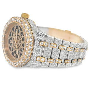 นาฬิกาฮิปฮอปแบบสั่งทำคุณภาพสูงใหม่เอี่ยม ประดับเพชร VVS แบบ Lab Grown  ของขวัญสำหรับผู้ชาย - Product Image 4