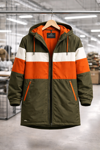 Unisex Long Swim Parka Coat, Waterproof <b>Windbreaker</b> with Hood and Inner Fleece <b>for</b> Swimming, Surfing, and <b>Beach</b> Activities - Product Image 6