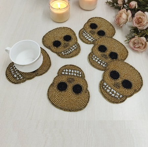 Handmade Waterproof European Style Customizable <b>Beaded</b> <b>Coasters</b> with Glass Beads for Promotional Use - Product Image 2