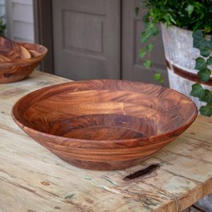ชามไม้ทำมือ Natural Living Bowl งานฝีมือไม้แบบไม่เคลือบผิว ดีไซน์แบบวาบิซาบิ สำหรับเสิร์ฟอาหาร ของขวัญ ของตกแต่ง - Product Image 1