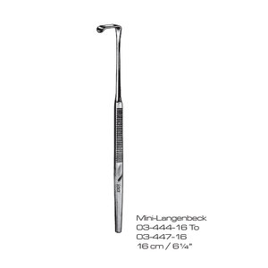 Rétracteur Mini-Langenbeck 16 cm (6¼ po) manuel en acier inoxydable, instrument de classe I pour opérations de chirurgie générale - Product Image 5